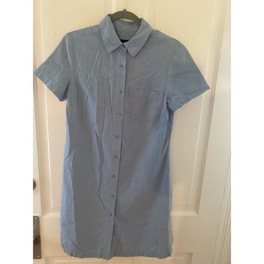 Charter Club Size 8 Blue Shirt Dress